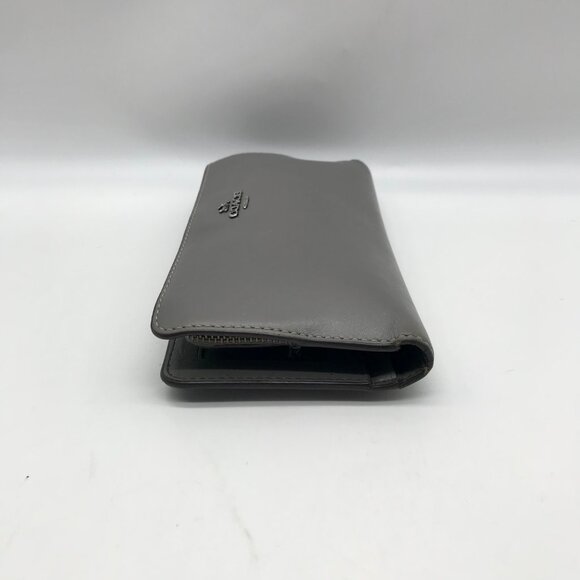 Coach Gray Leather Skinny Long Wallet - Picture 4 of 10